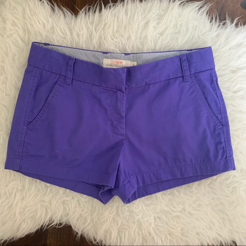 J.Crew City Fit 100% cotton chino short in purple